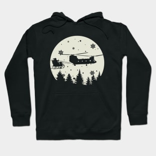 CH-47 Chinook Pulling Santa's Sleigh Hoodie